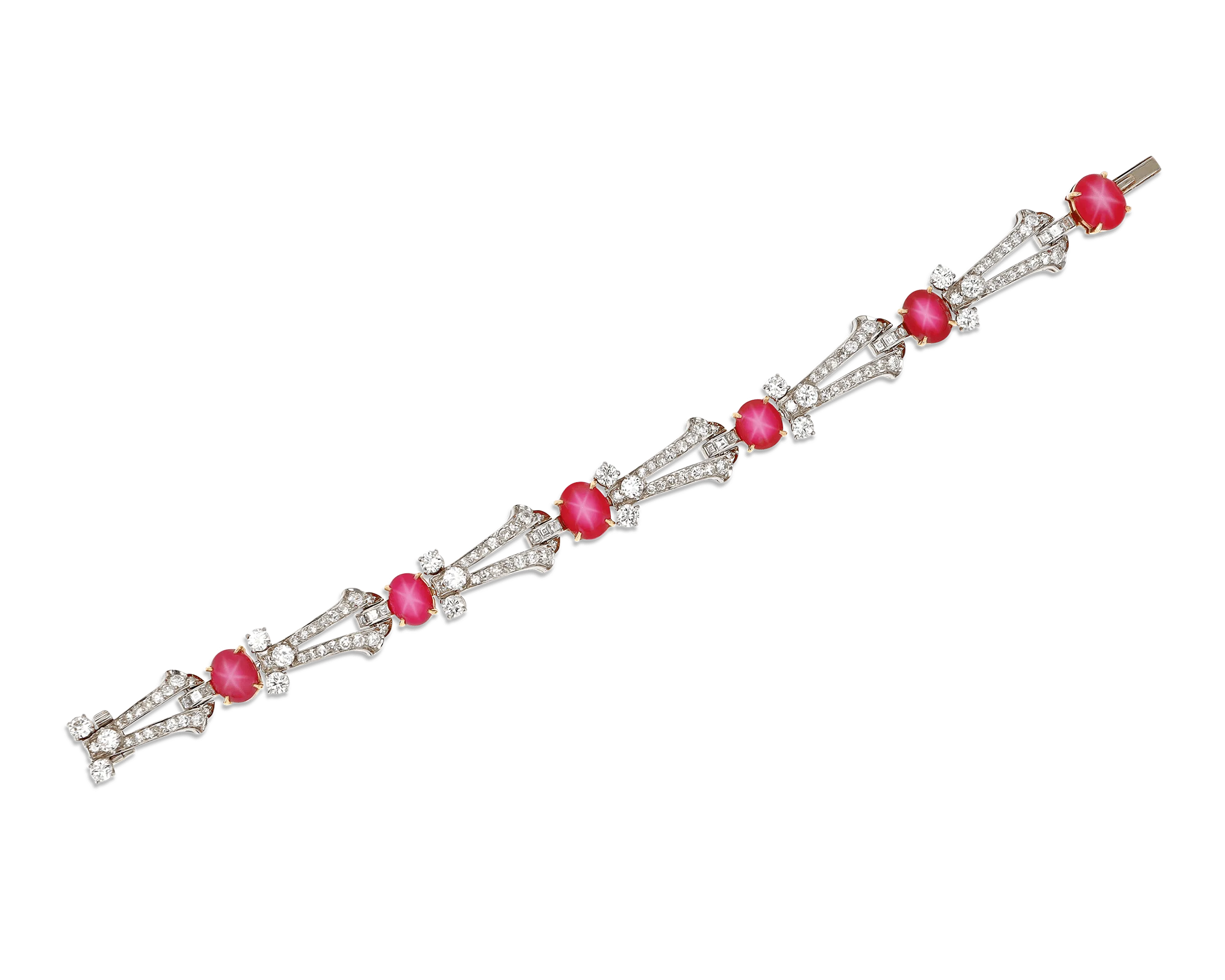 Cartier Art Deco Star Ruby Bracelet, 15.00 Carats