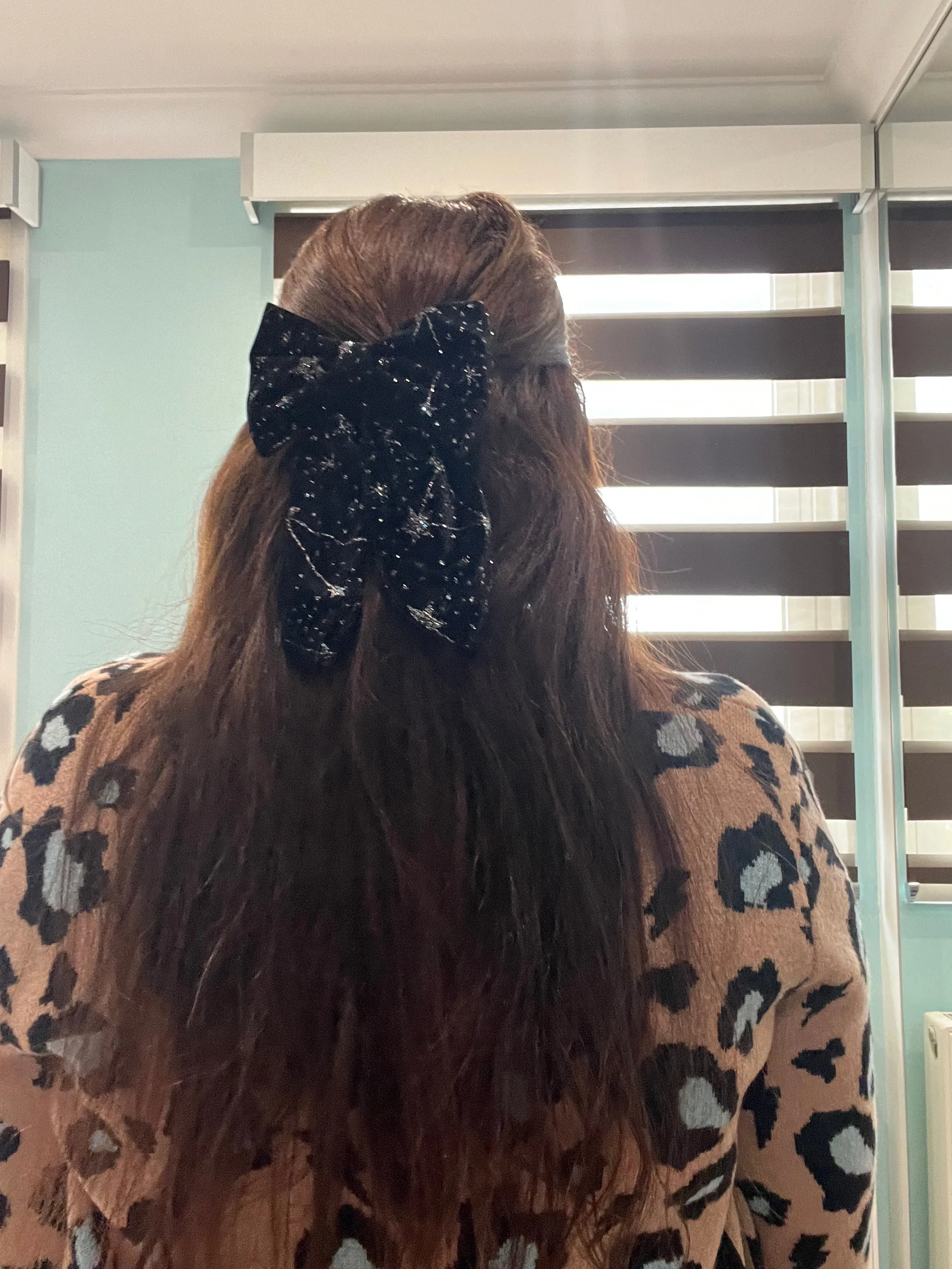 Celestial Black Velvet Hair Bow