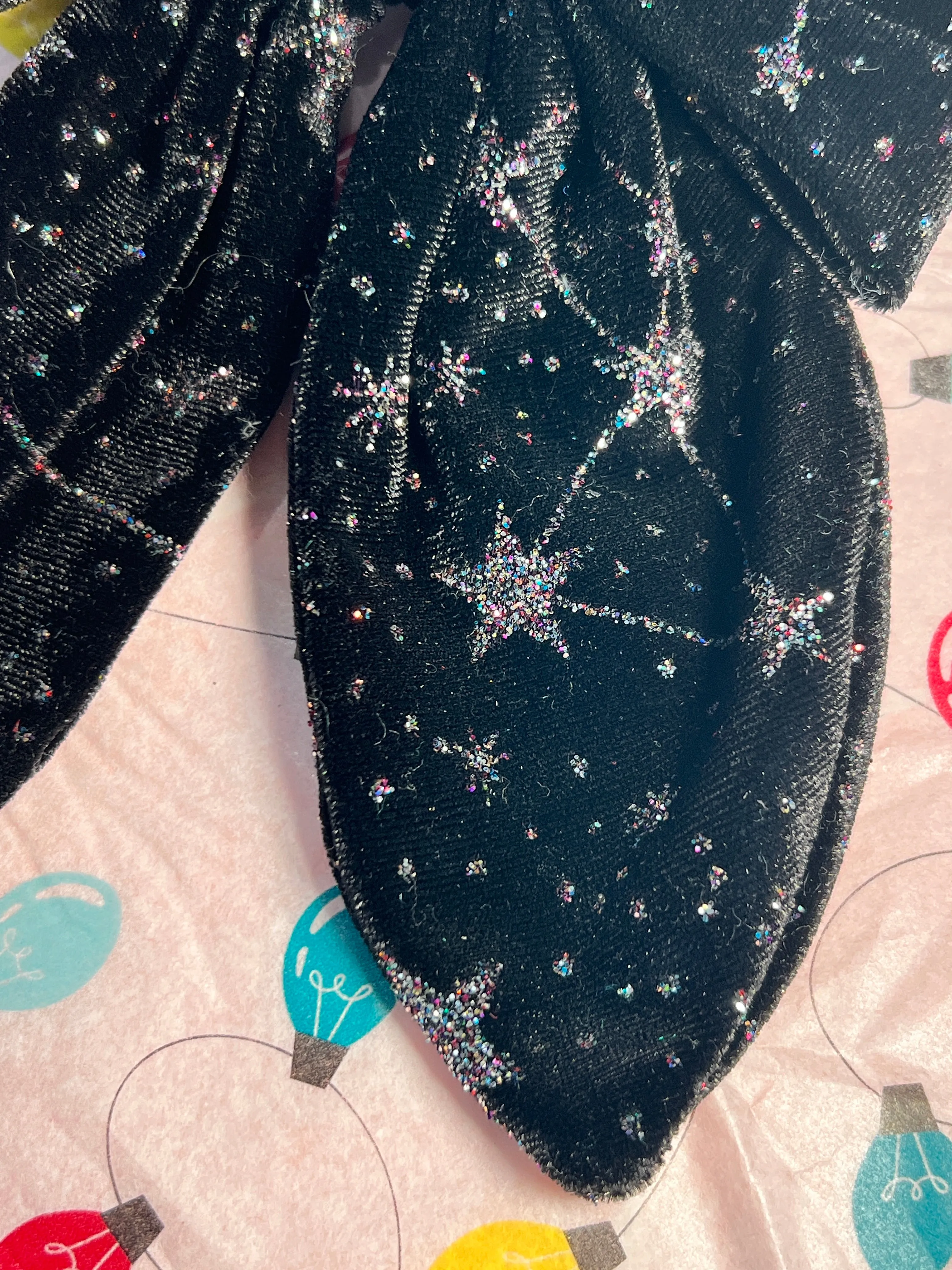 Celestial Black Velvet Hair Bow