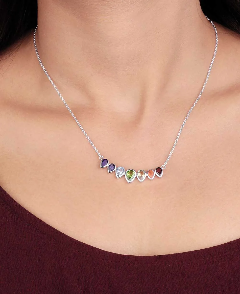 Chakra Jewelry Majestic Gemstone Chakra Necklace