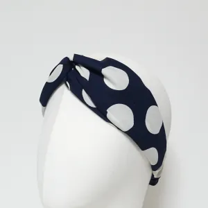 chiffon big dot headband elastic front twist headwrap women hair accessory head band