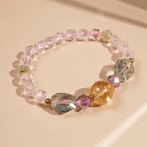 Citrine, Amethyst, Prasiolite, Rose Quartz, and Aquamarine