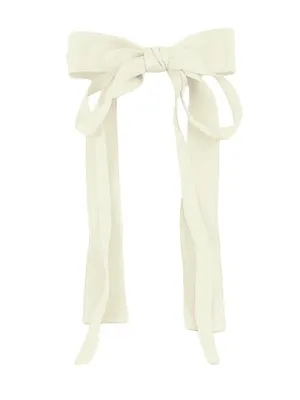 Clara Ribbon Hair Barrette - Ivory