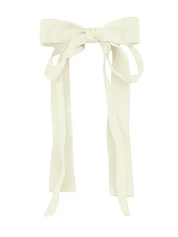 Clara Ribbon Hair Barrette - Ivory