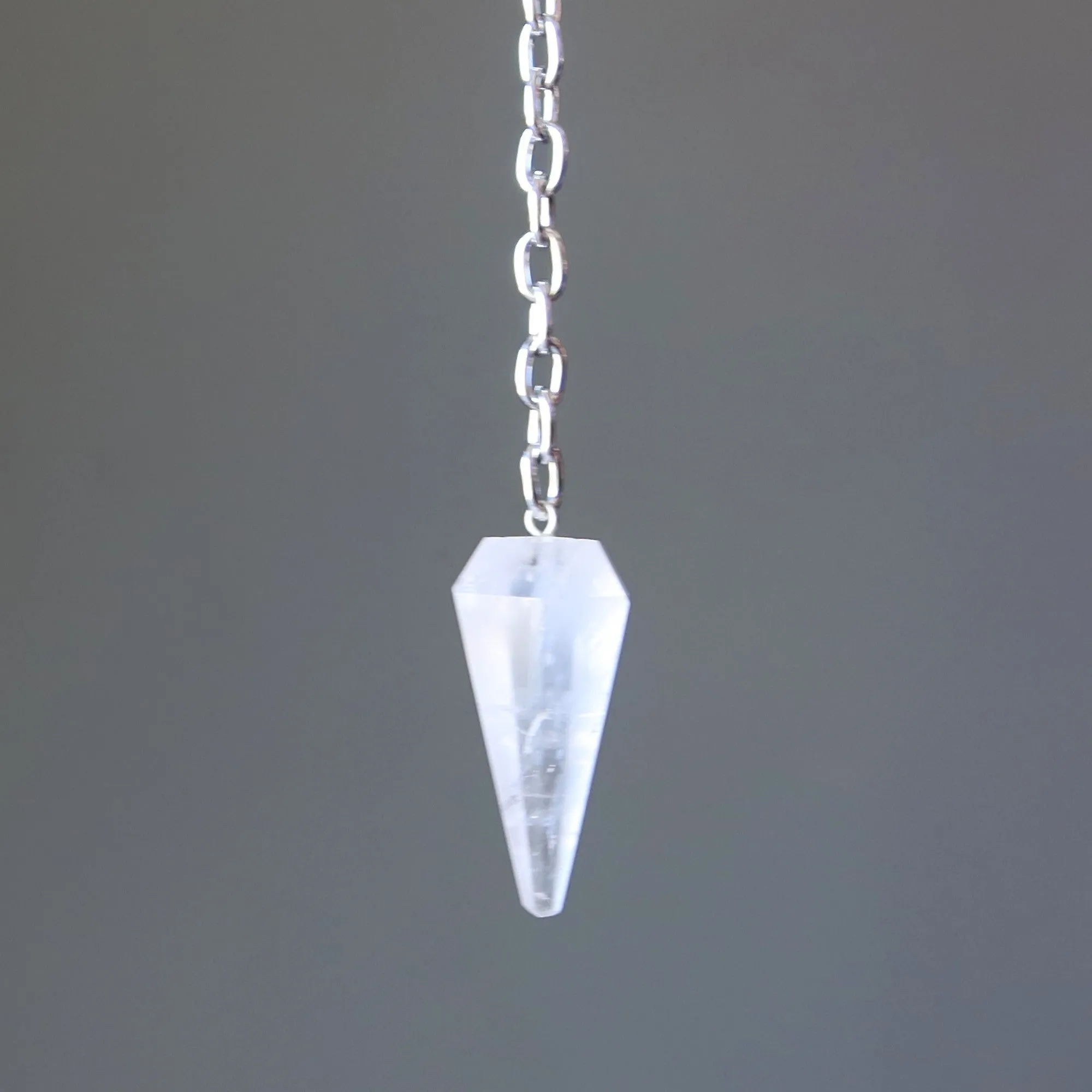 Clear Quartz Necklace Convertible Pendulum On the Go