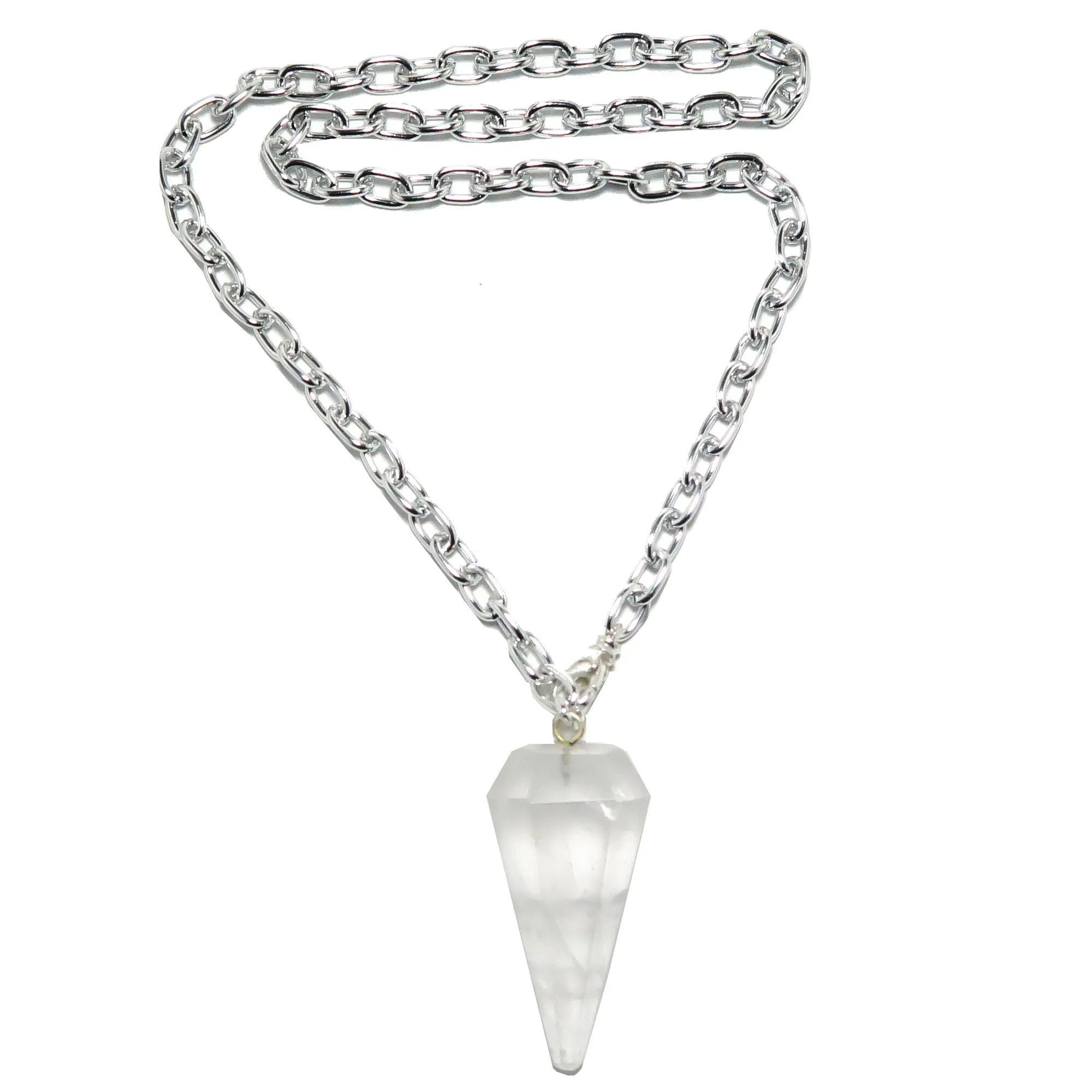 Clear Quartz Necklace Convertible Pendulum On the Go