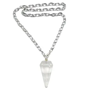 Clear Quartz Necklace Convertible Pendulum On the Go