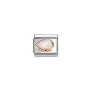 Composable Classic Pink Opal Drop, Left - Rose Gold - 430513/38
