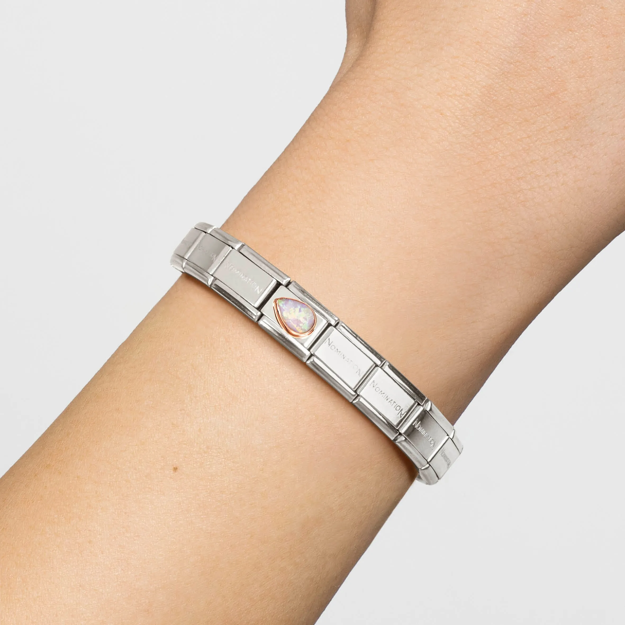 Composable Classic Pink Opal Drop, Left - Rose Gold - 430513/38