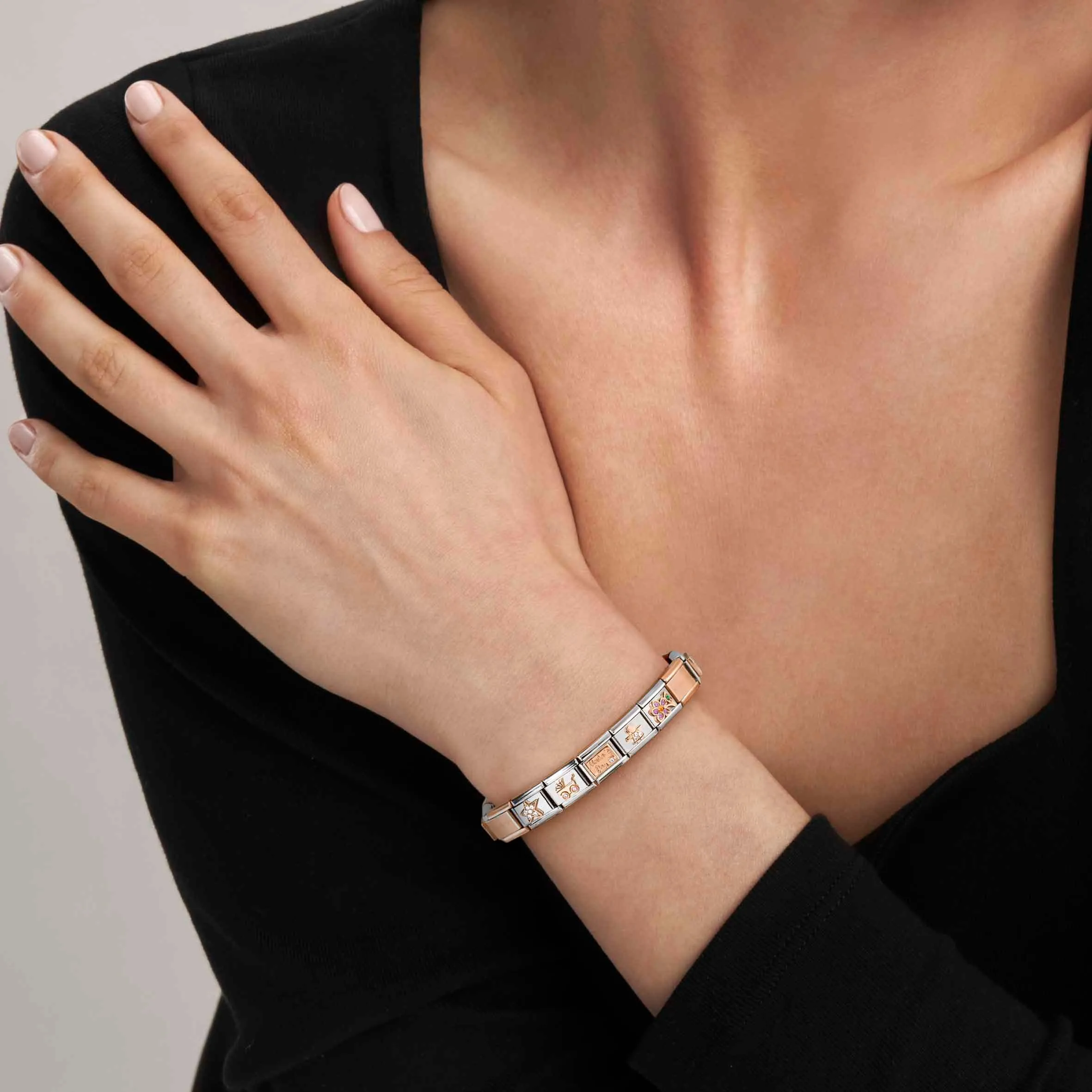 Composable Classic Pink Opal Drop, Left - Rose Gold - 430513/38