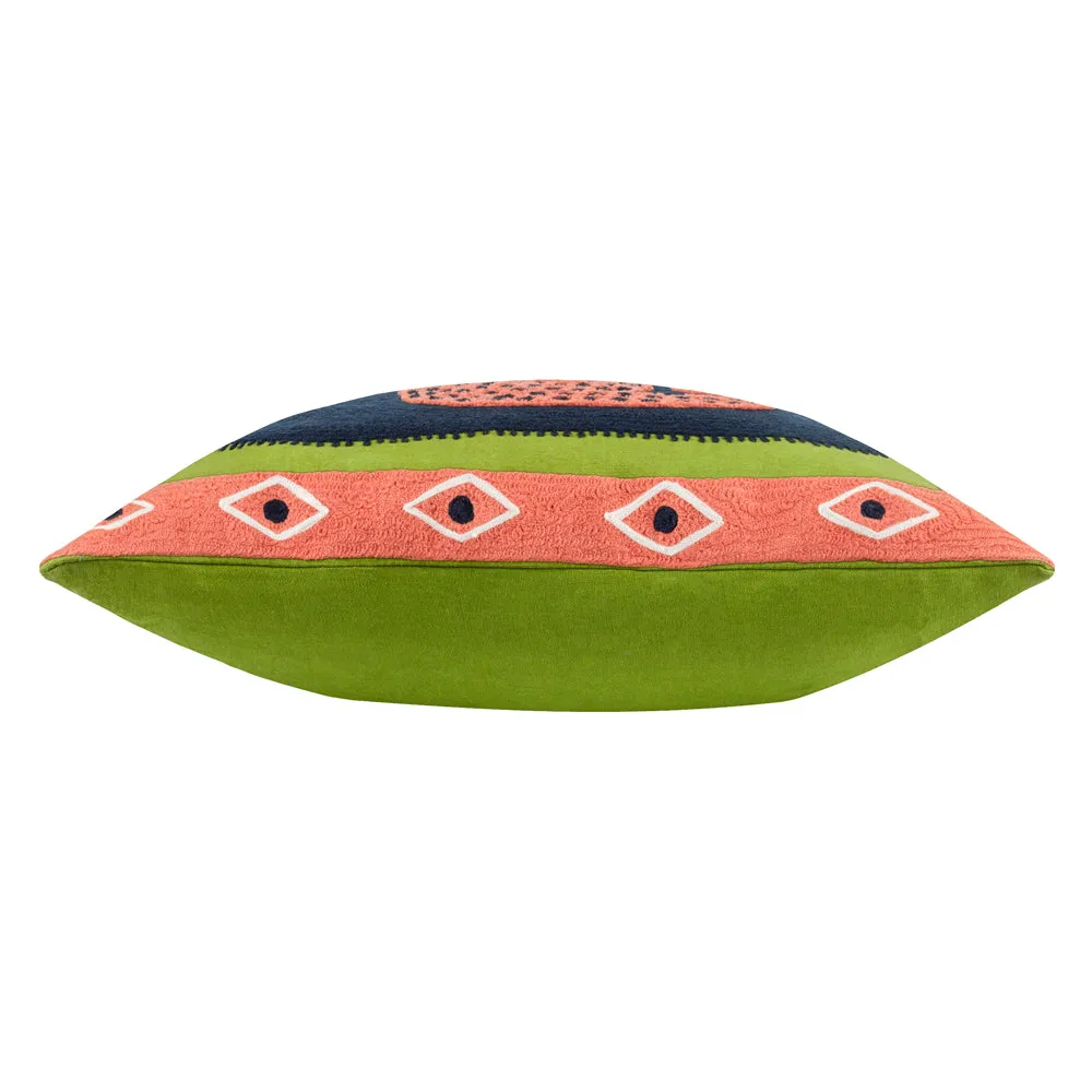 Coral Cheetah Cushion Coral
