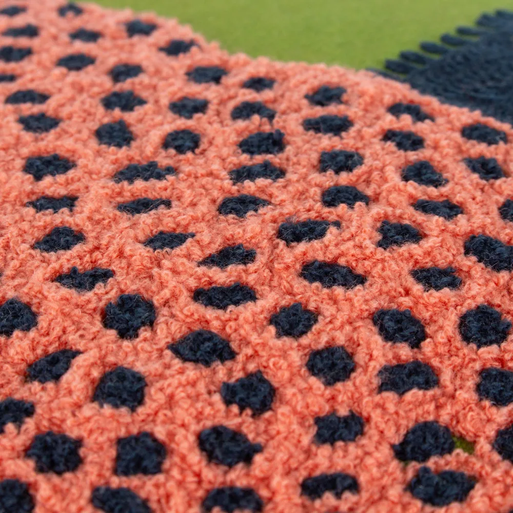 Coral Cheetah Cushion Coral