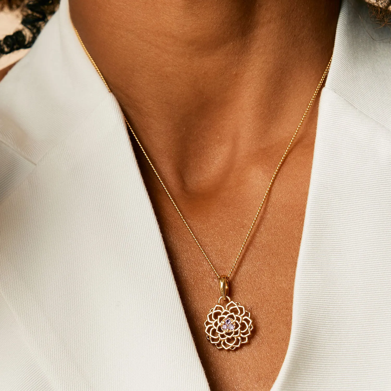 Crown Chakra Pendant - Gold