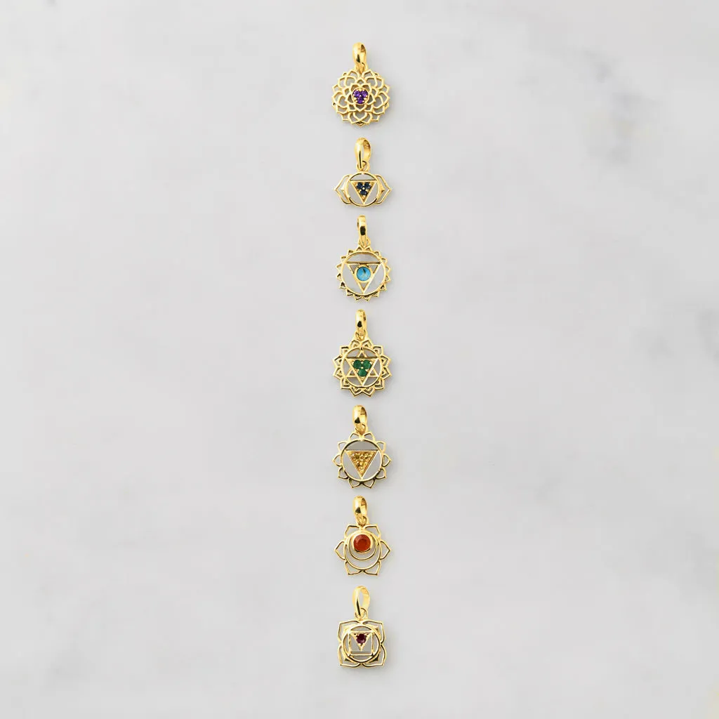 Crown Chakra Pendant - Gold