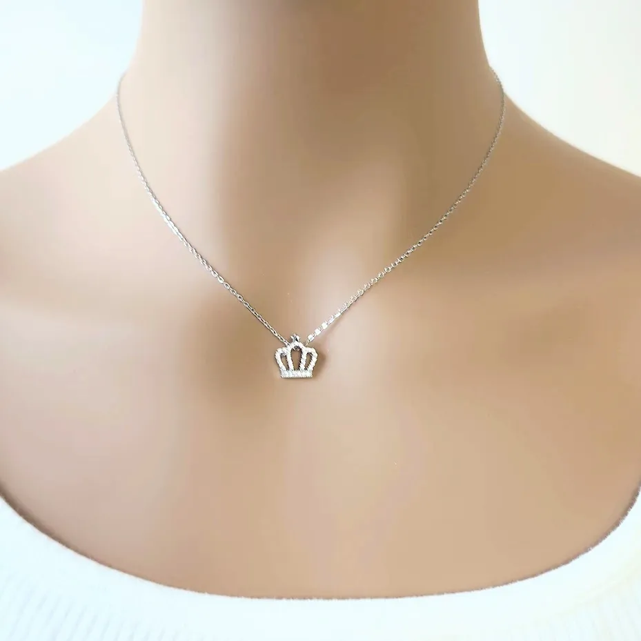 Crown Cubic Zirconia Necklace