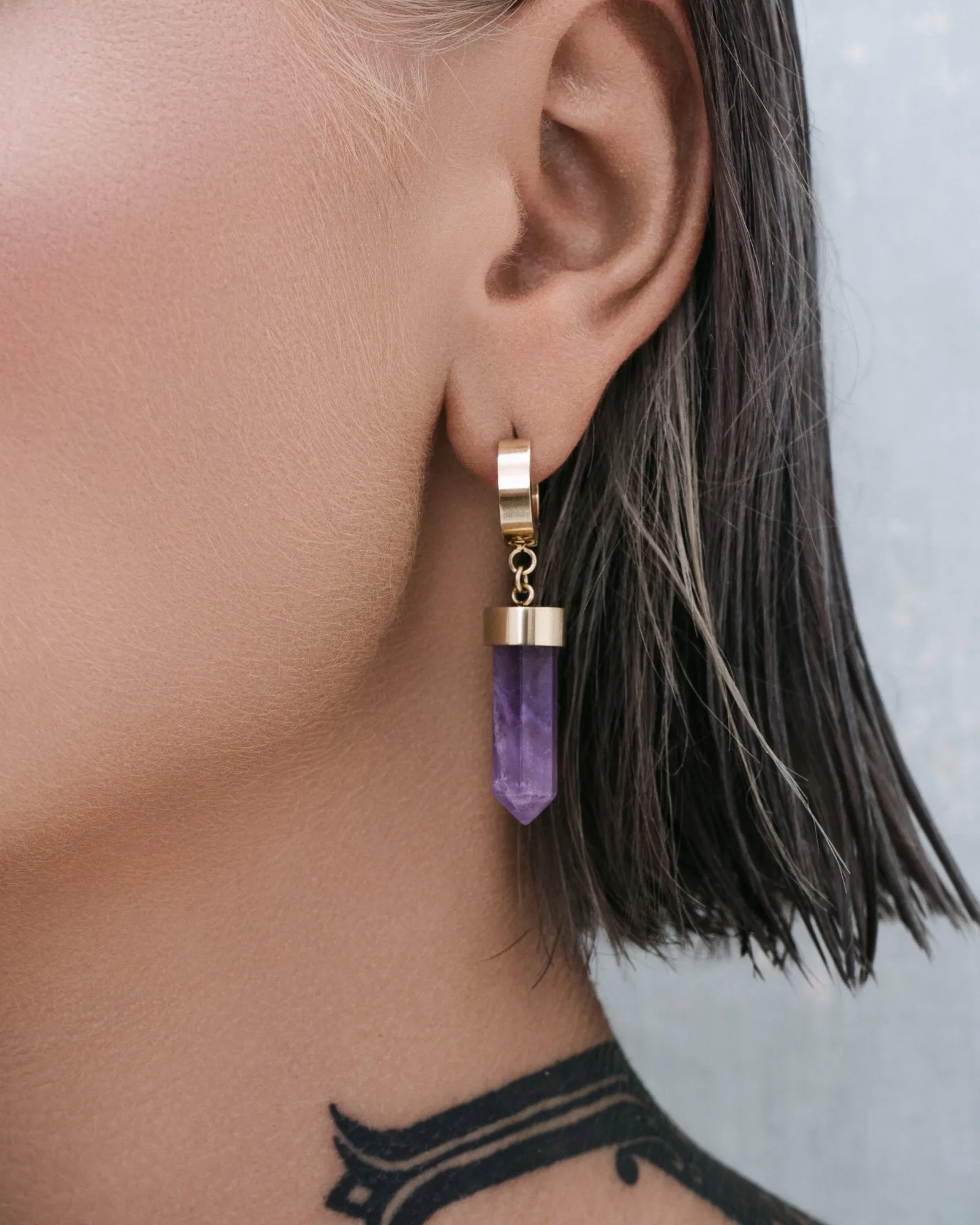 Crystal Bullet Earrings