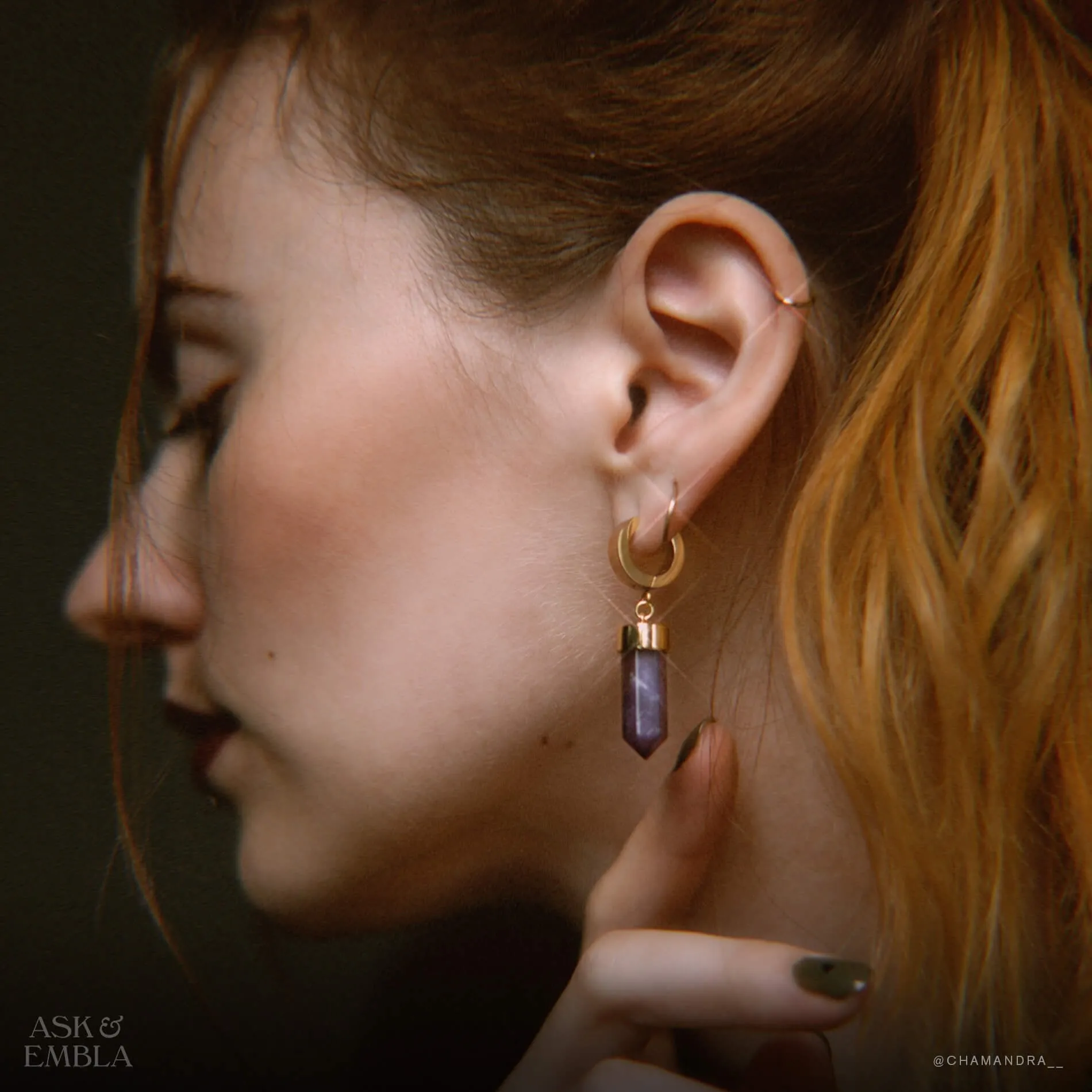 Crystal Bullet Earrings