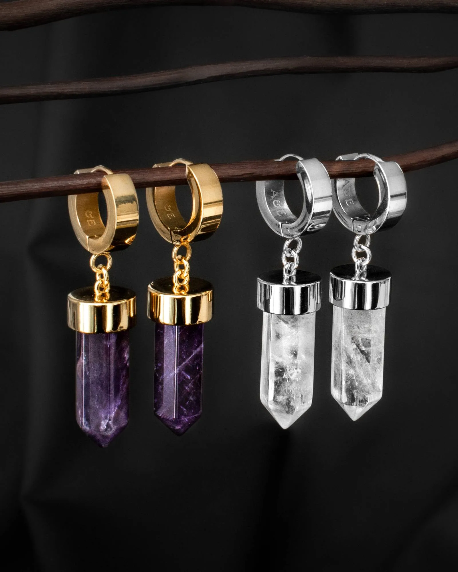 Crystal Bullet Earrings