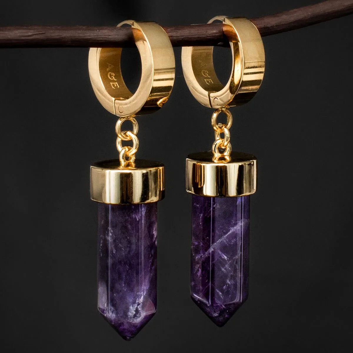 Crystal Bullet Earrings