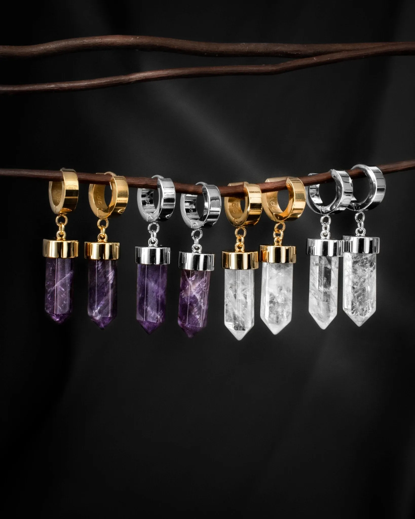 Crystal Bullet Earrings