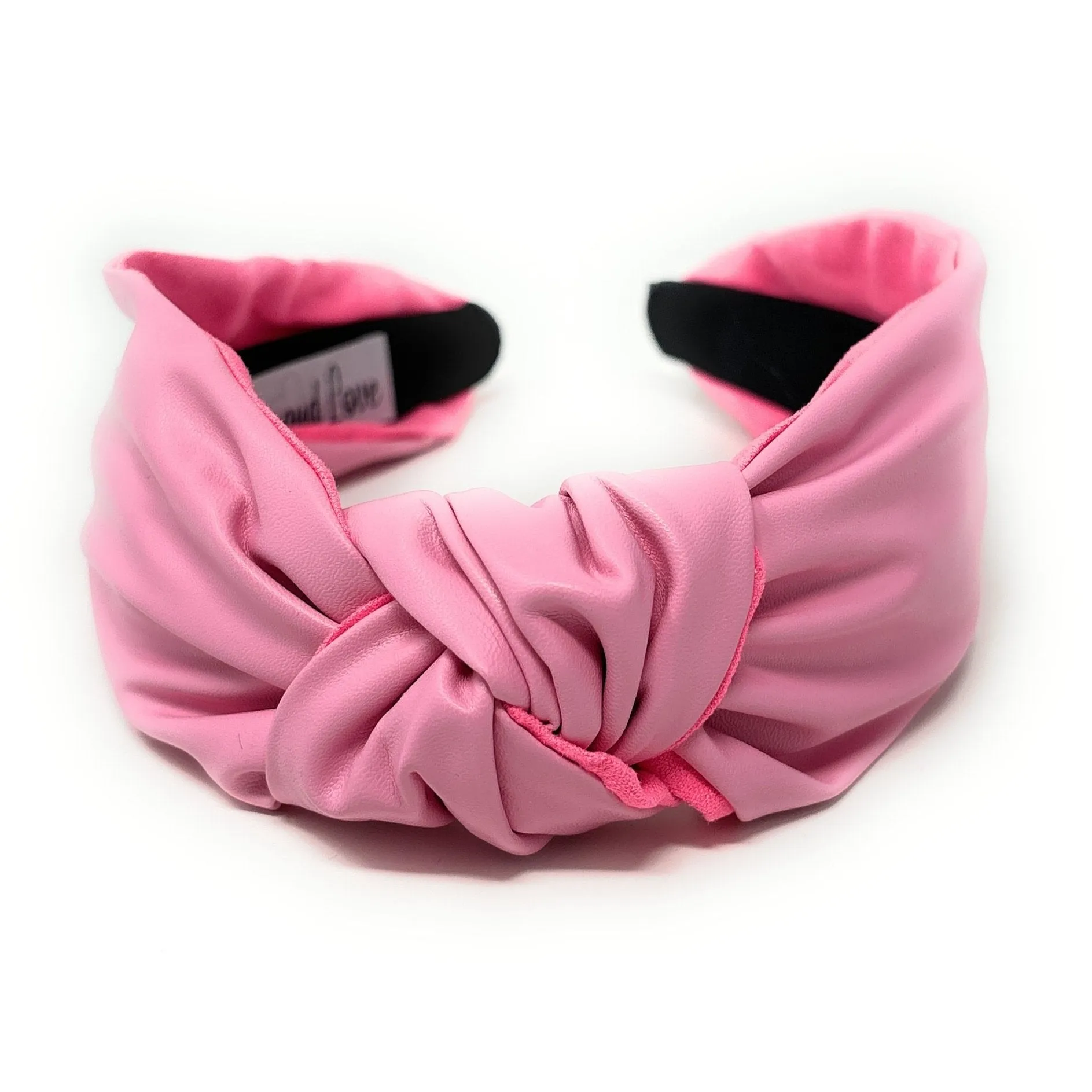Della Light Pink Vegan Knot Headband