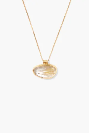 Delta Necklace Rutilated Quartz
