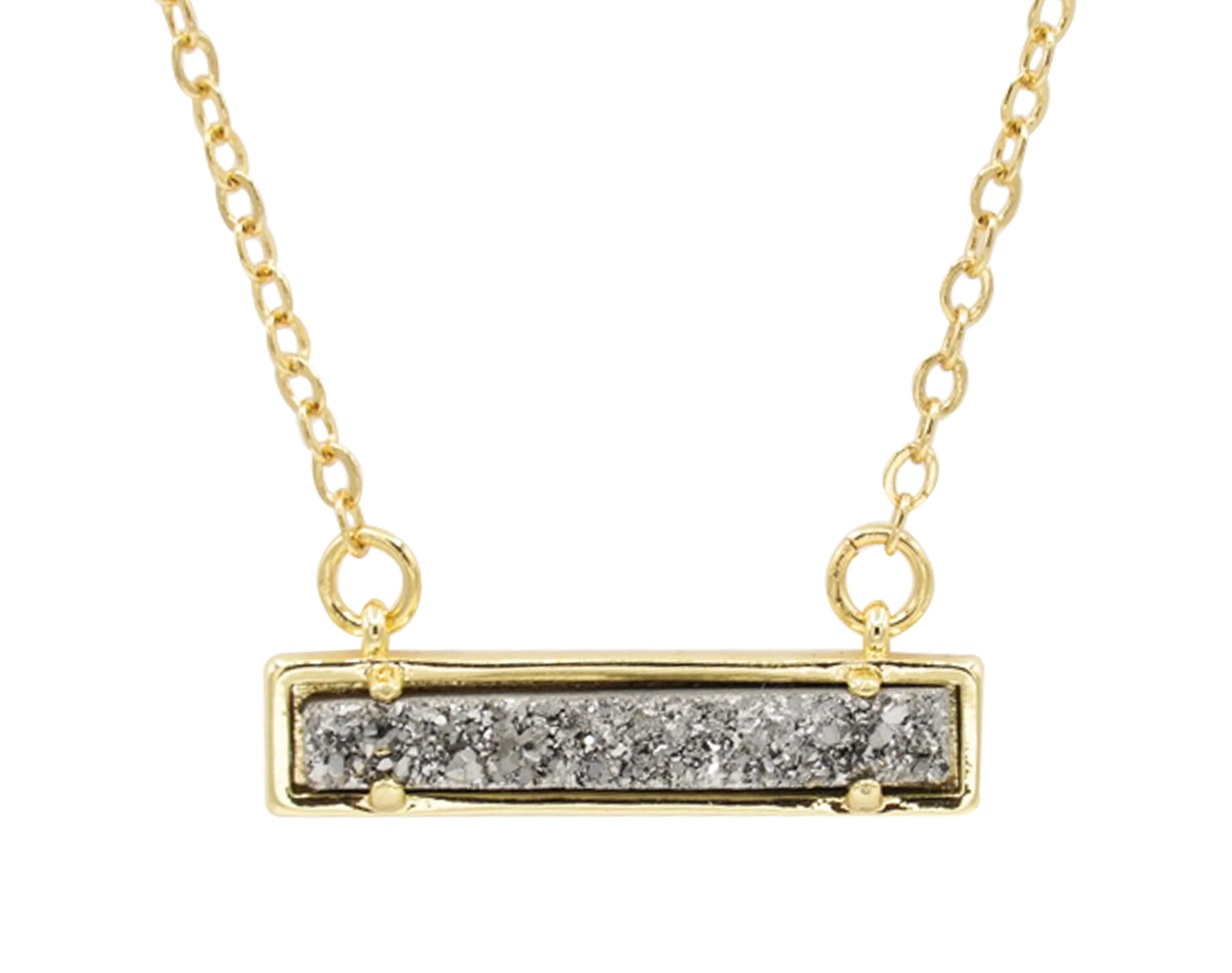 Druzy Bar Necklace