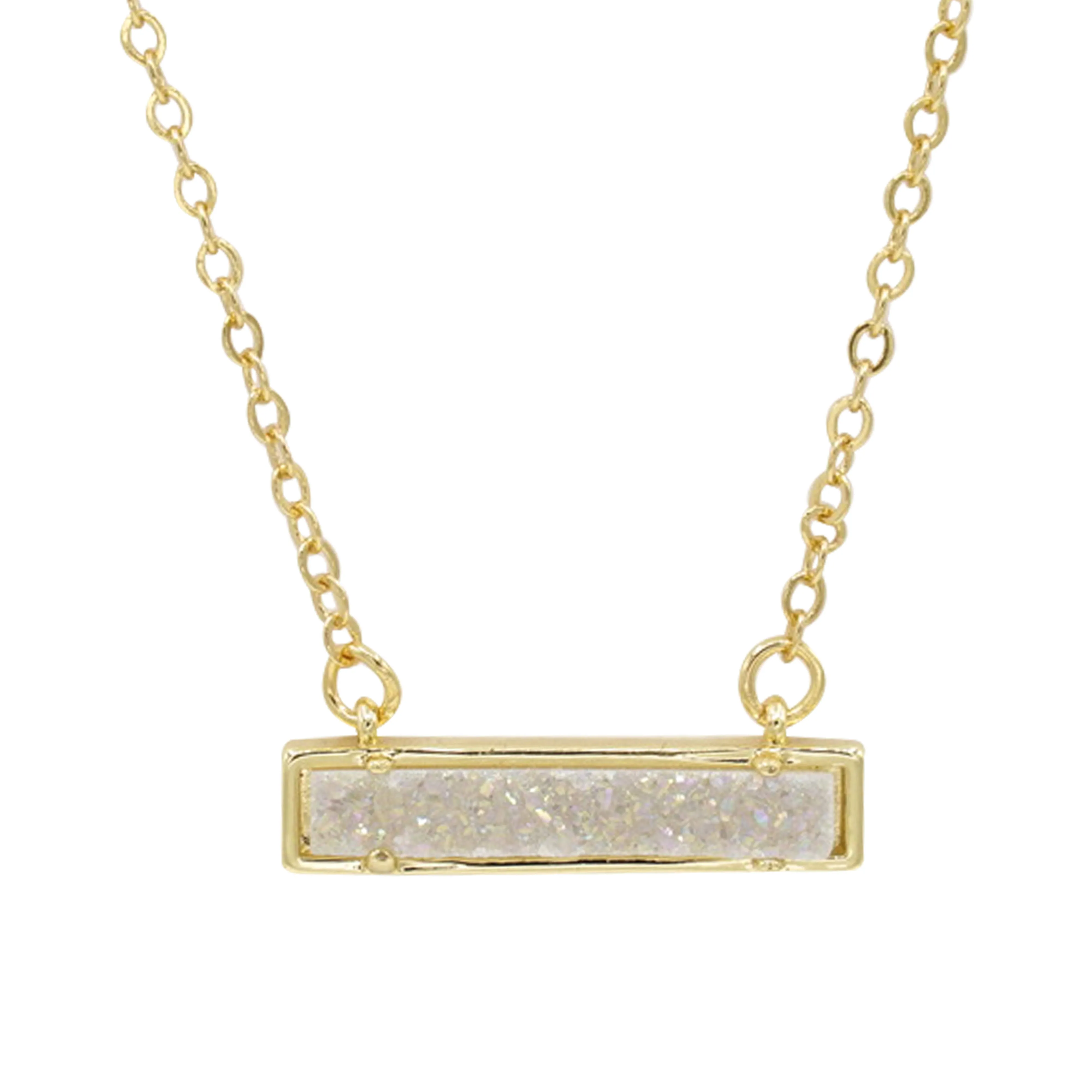 Druzy Bar Necklace
