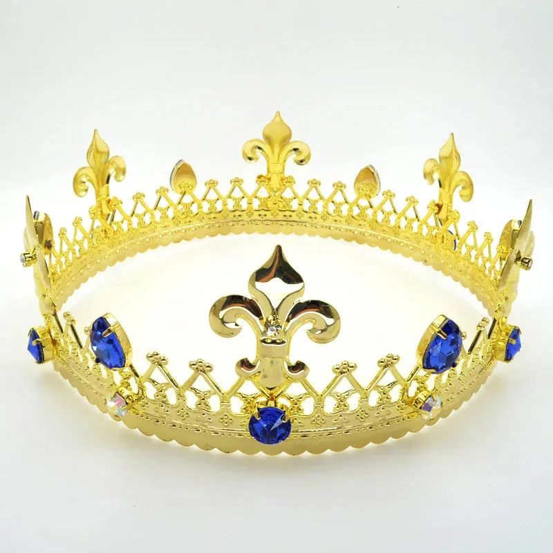 Empire Golden Crown Men's and Women's Role Stage Playing King Queen Retro Hair Accessory