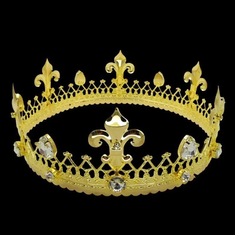Empire Golden Crown Men's and Women's Role Stage Playing King Queen Retro Hair Accessory