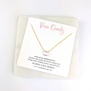 Energy stone necklace - Rose Quartz