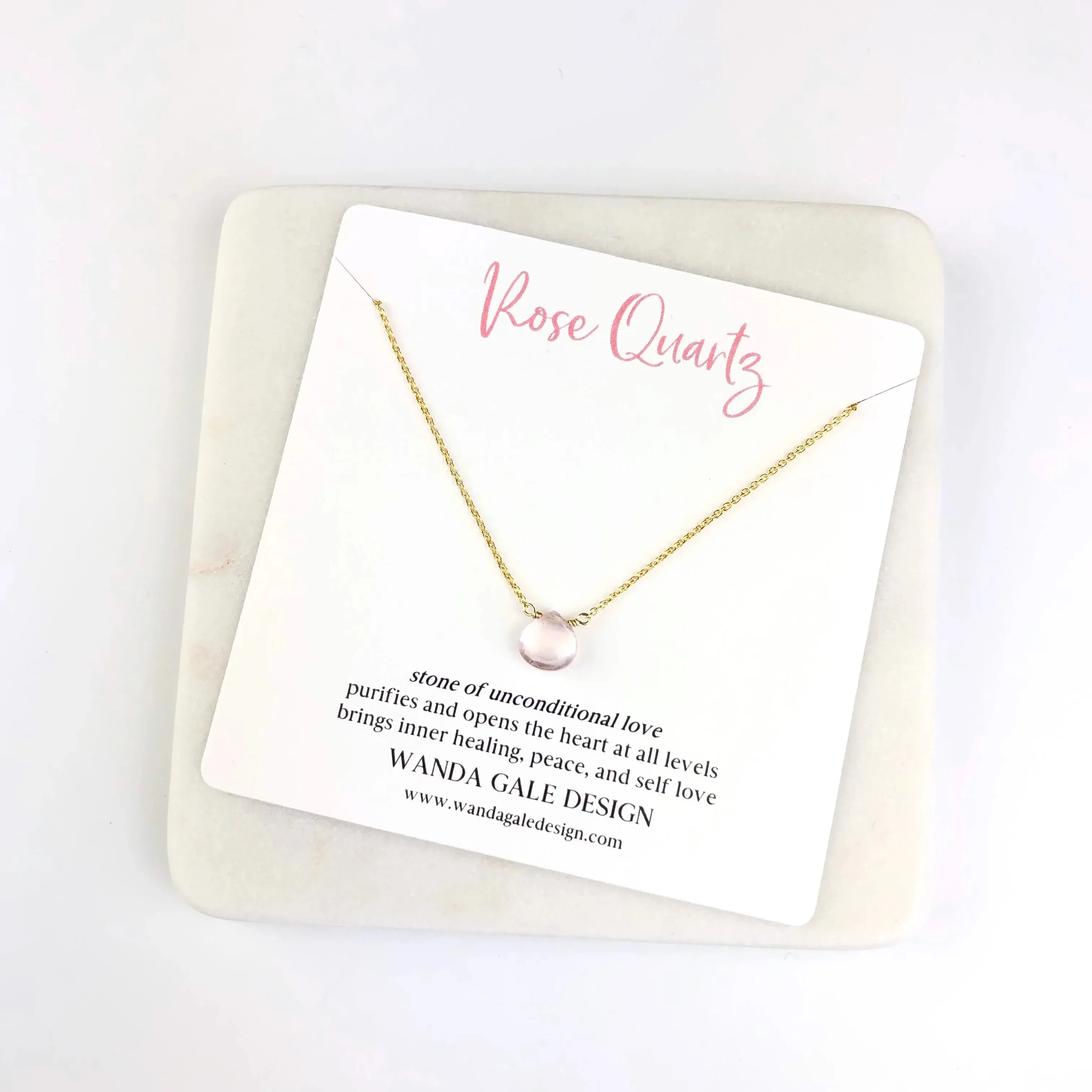 Energy stone necklace - Rose Quartz