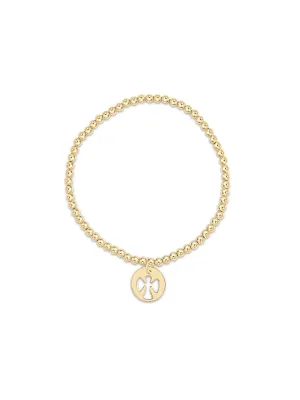enewton Classic Guardian Angel Charm Gold Bead Bracelet