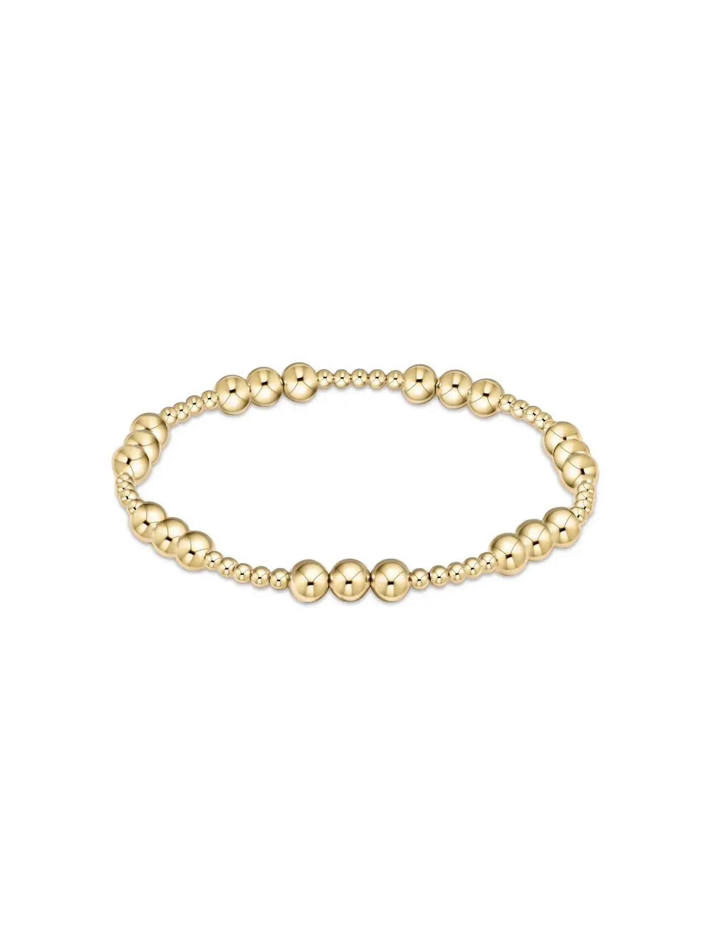 enewton Classic Joy Pattern Gold Bead Bracelet: 6mm