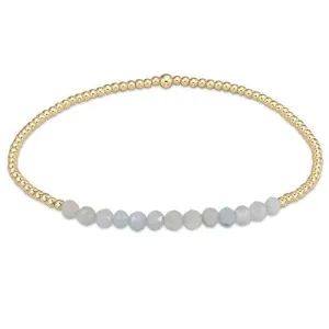 Enewton - gold bliss 2mm bead bracelet - aquamarine