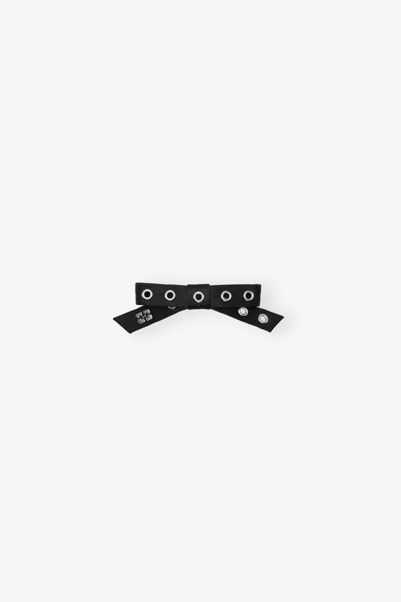 EYELET BOW BARRETTE
