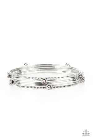 Flawlessly Floral - Pink Bracelet - Paparazzi Accessories