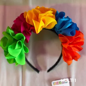 Floral Ribbon Headband - Adult