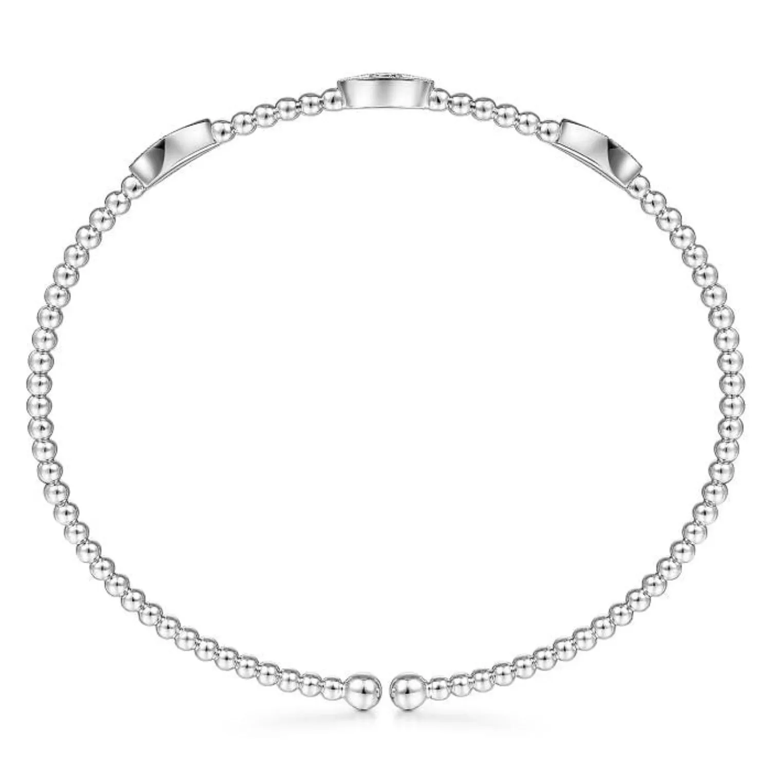 Gabriel & Co. Bujukan Diamond Marquise Stations Bangle Bracelet