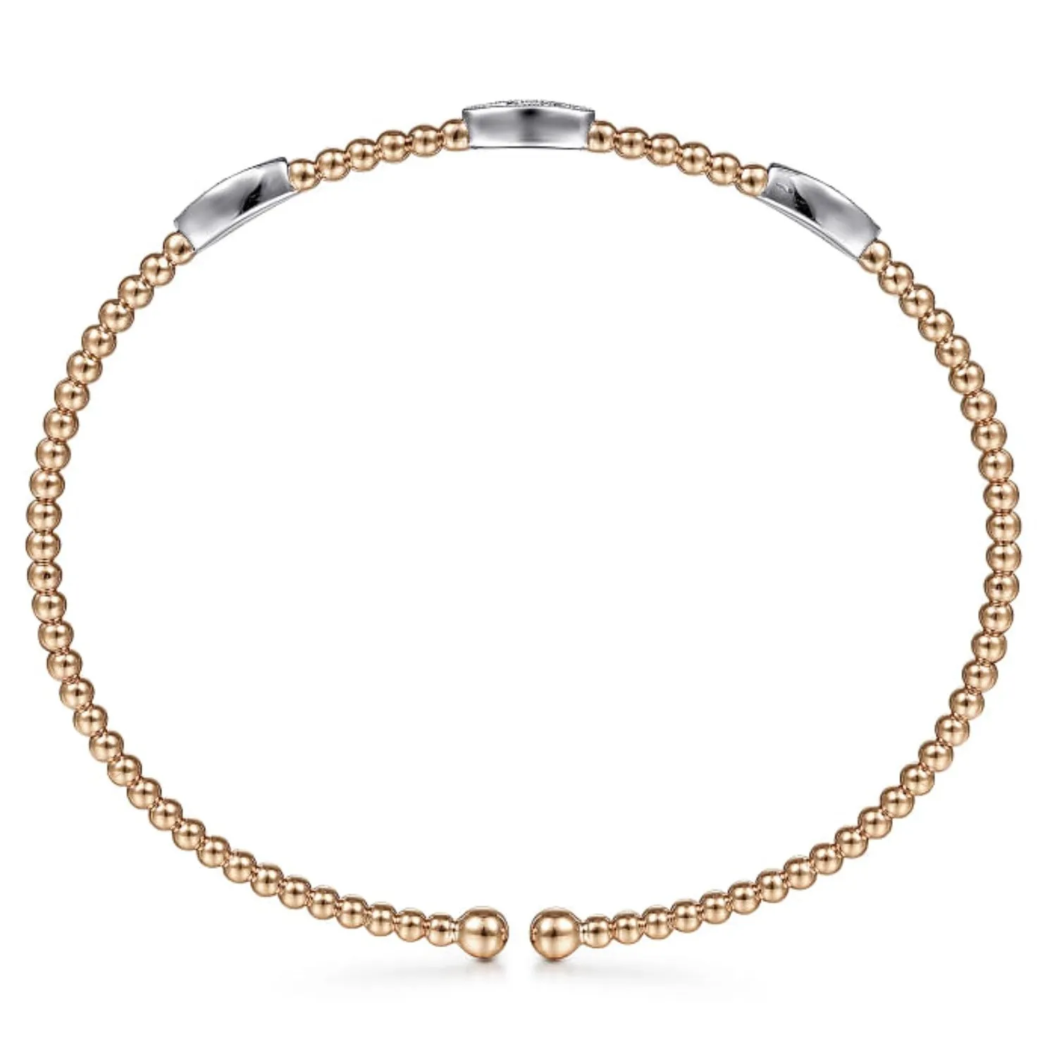 Gabriel & Co. Bujukan Diamond Marquise Stations Bangle Bracelet