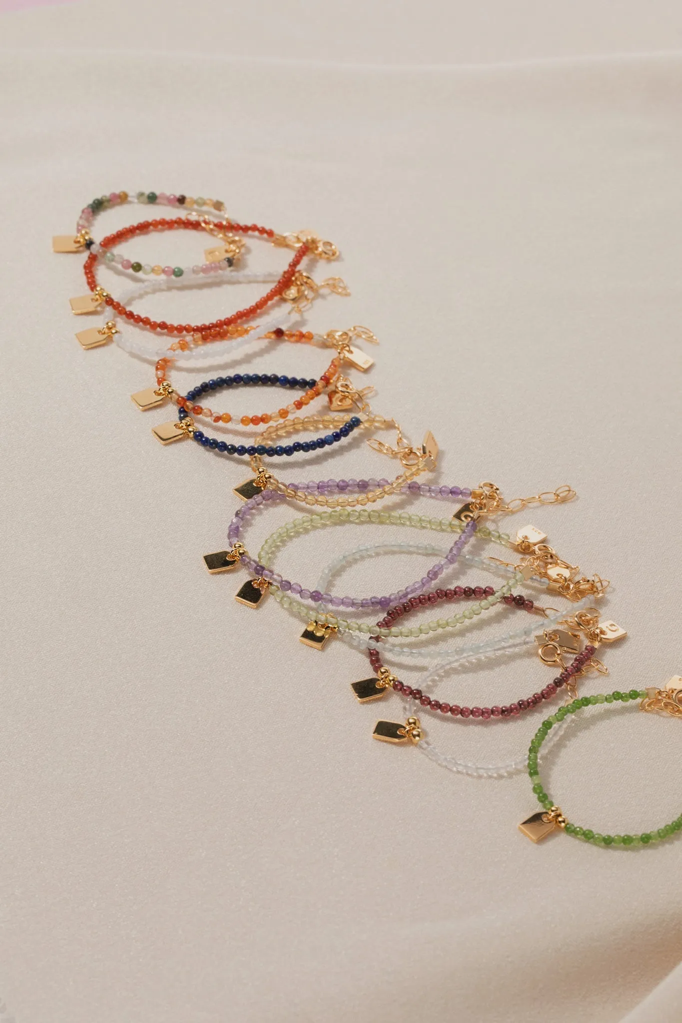 Galore Bracelet Birthstone March Aquamarine & Tag | Gold