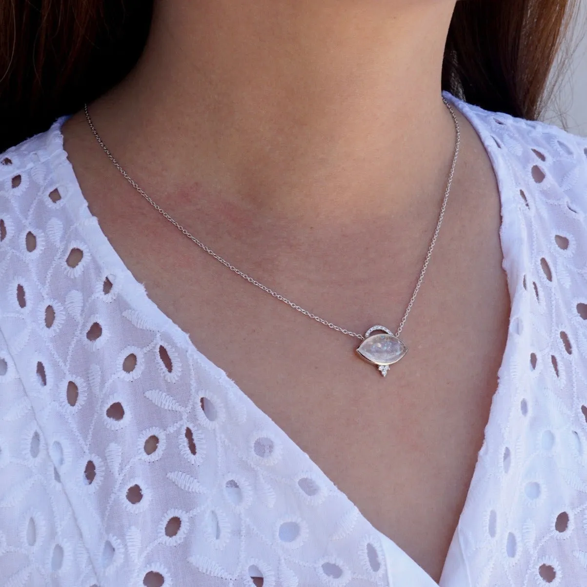 Gilalite Quartz Diamond Necklace