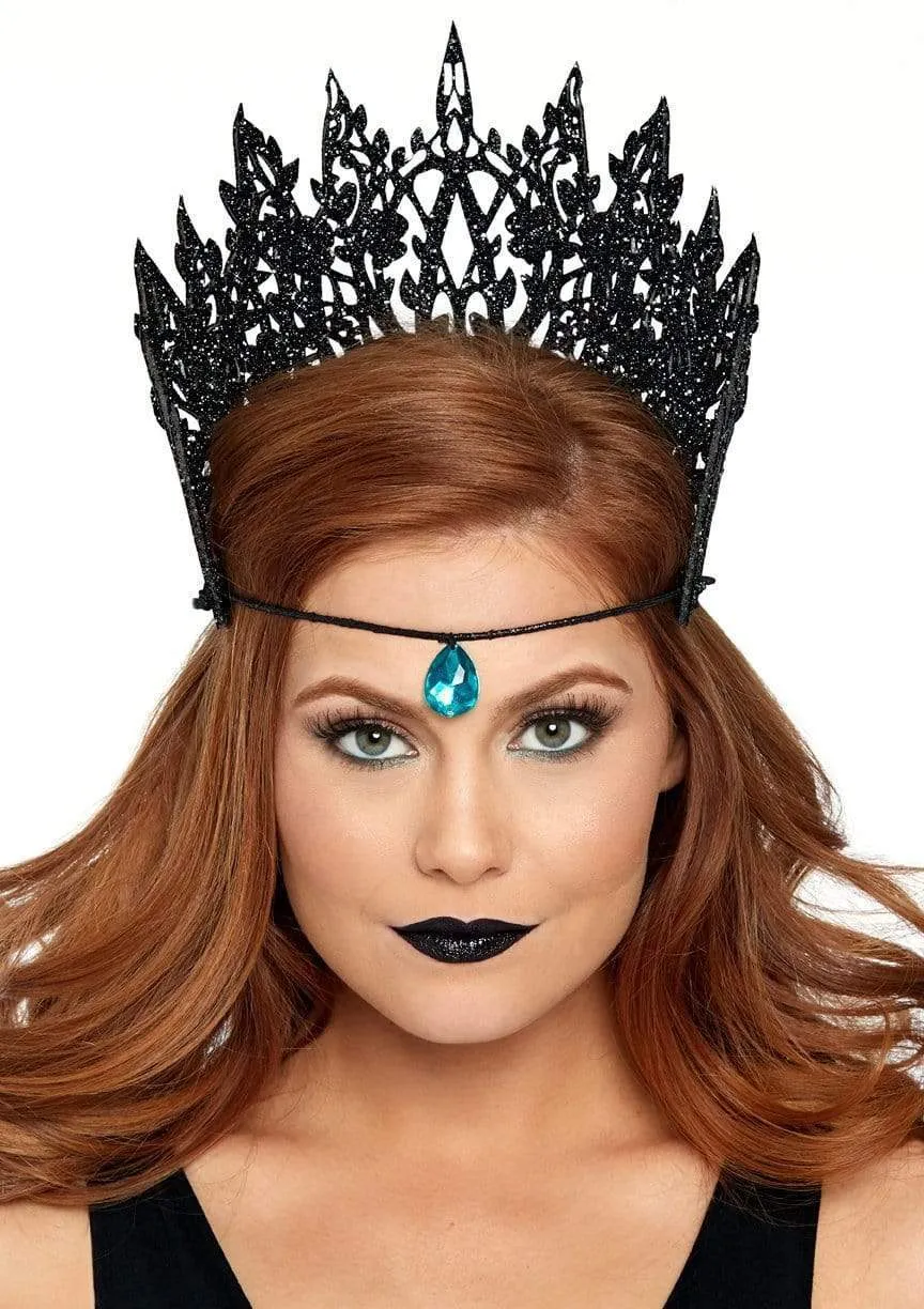 Glitter Die Cut Royal Crown With Jewel Accent