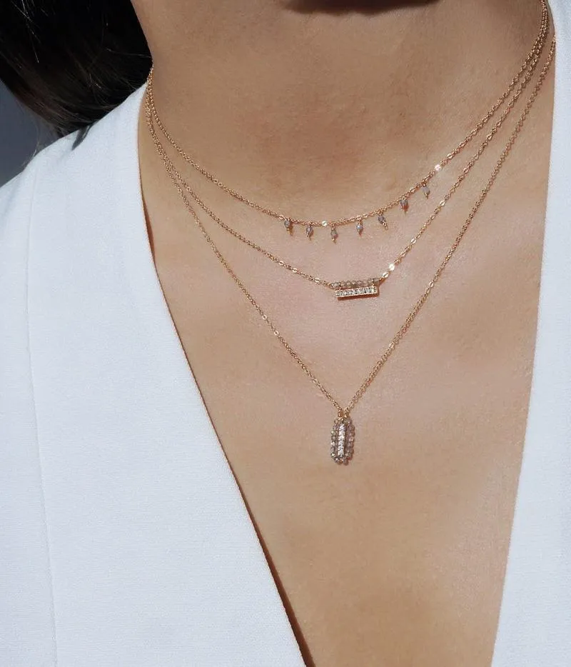 Gold-filled Cherry Quartz & Cubic Zirconia Necklace