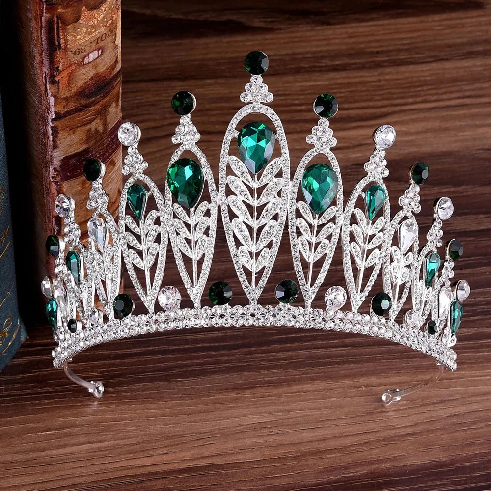Gothic Crystal Royal Rhinestone  Tiara Crown Hair Accessories