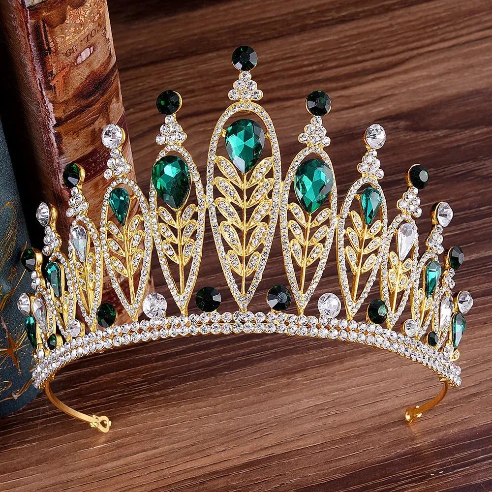 Gothic Crystal Royal Rhinestone  Tiara Crown Hair Accessories