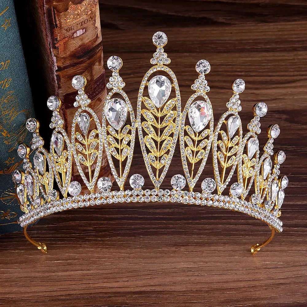 Gothic Crystal Royal Rhinestone  Tiara Crown Hair Accessories