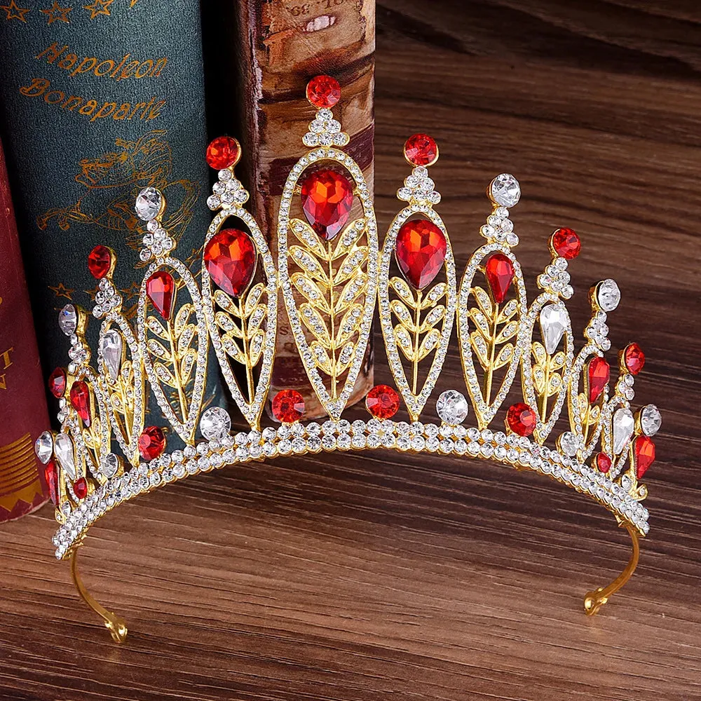 Gothic Crystal Royal Rhinestone  Tiara Crown Hair Accessories