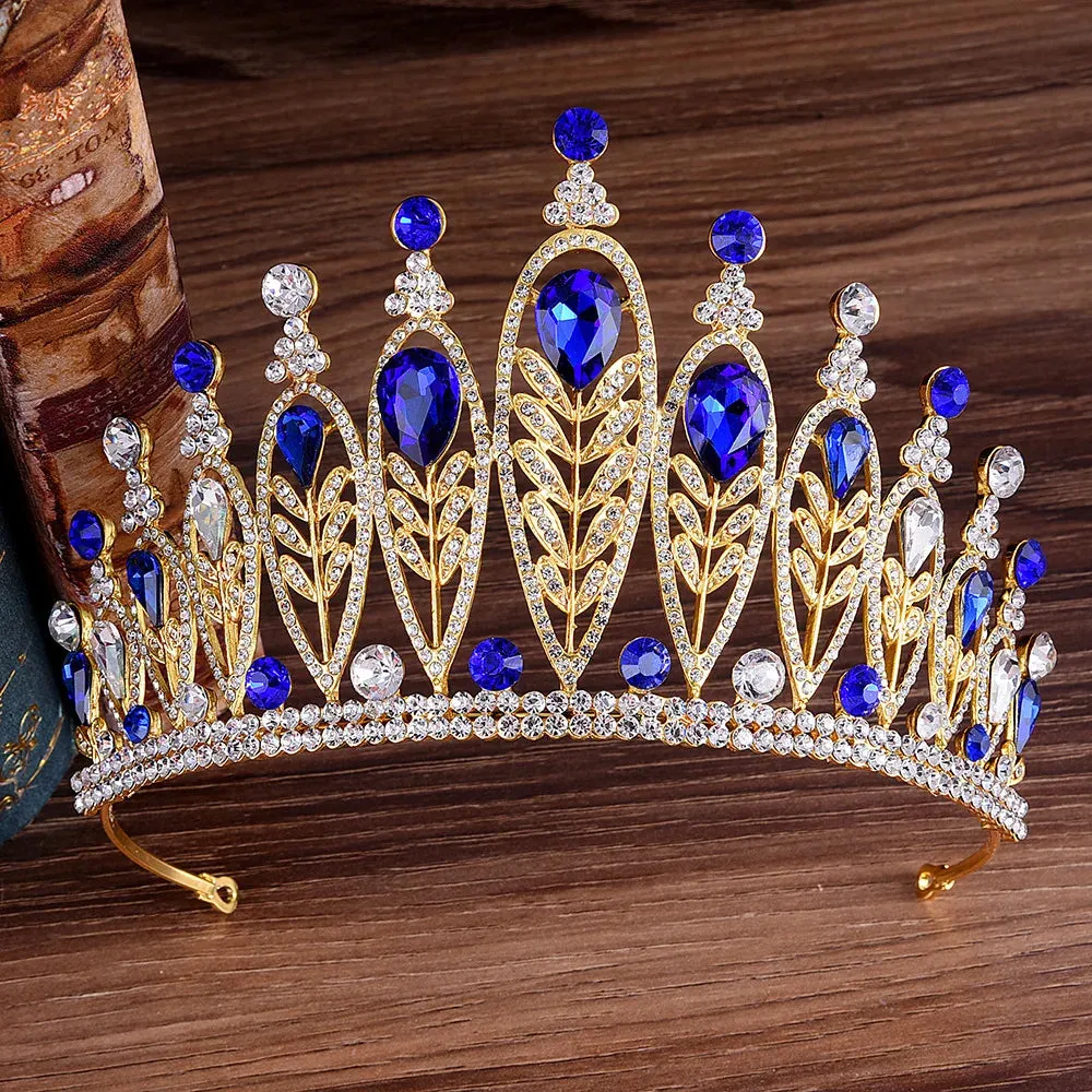 Gothic Crystal Royal Rhinestone  Tiara Crown Hair Accessories