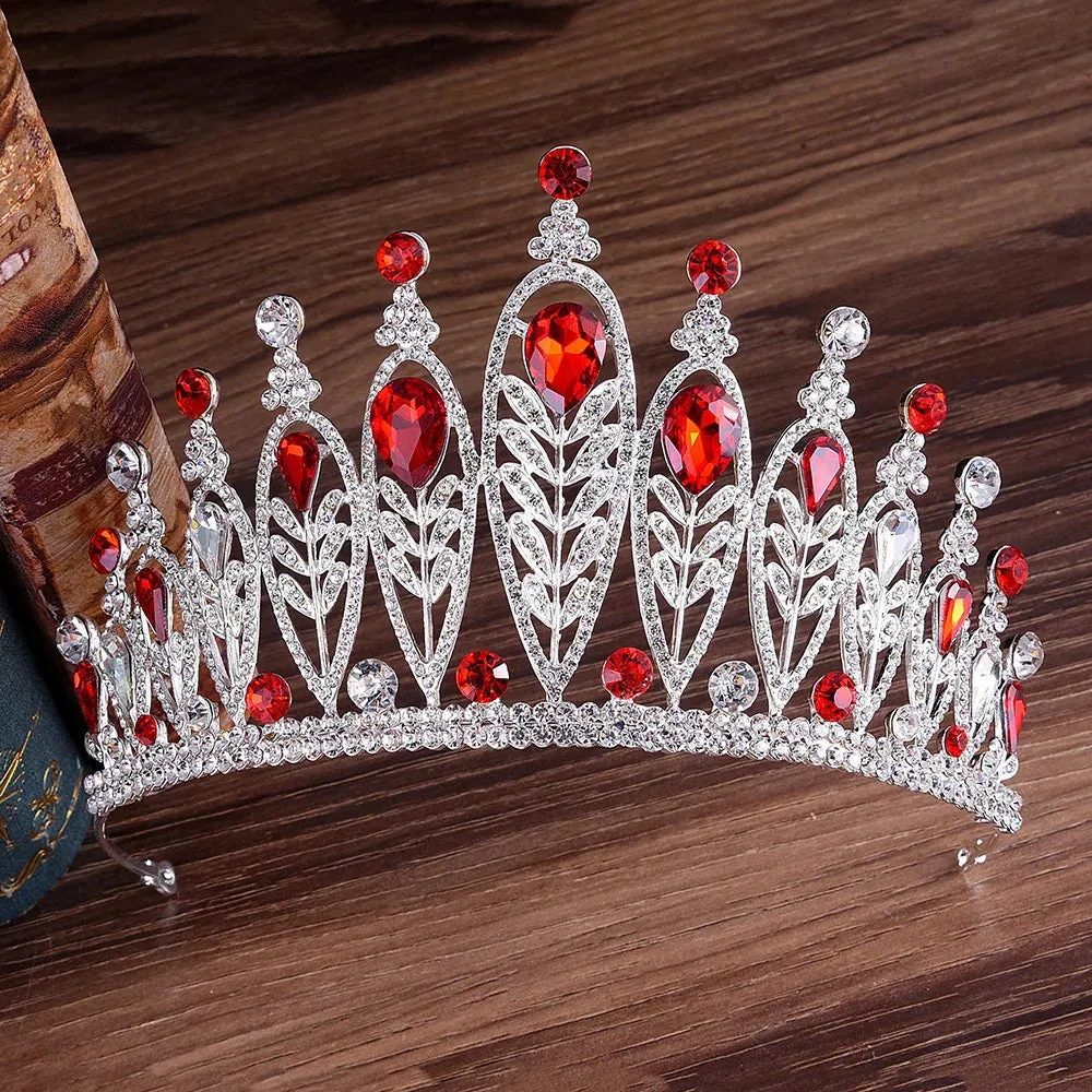 Gothic Crystal Royal Rhinestone  Tiara Crown Hair Accessories